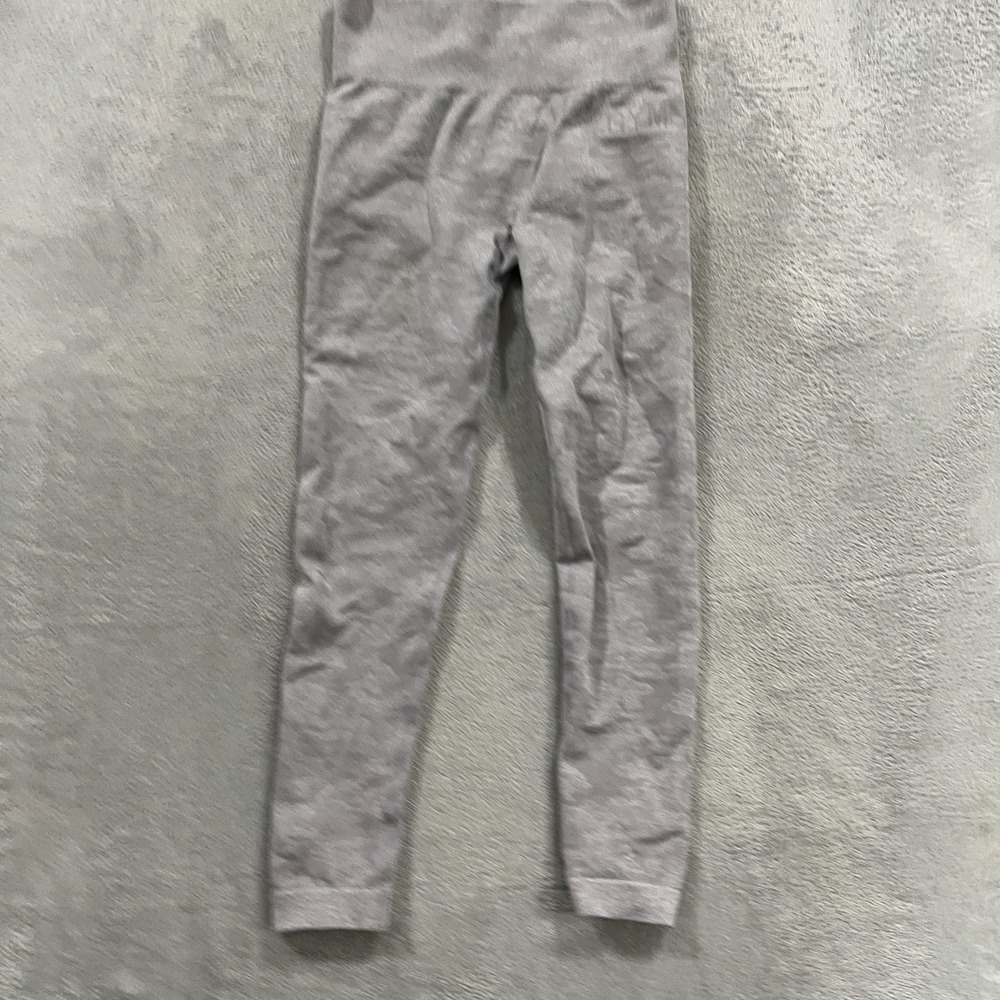 Gymshark Seamless Leggings Women Fits (26x26) Gray Camo Scrunch Butts Athleisure